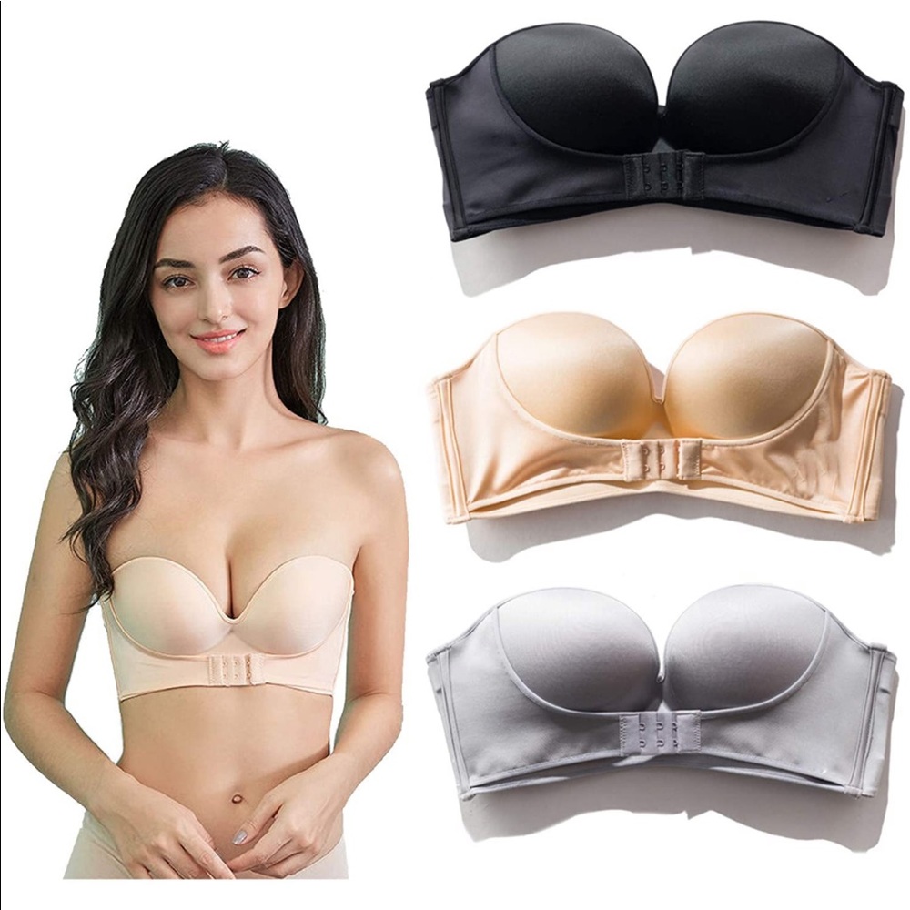 3 Strapless push up bras